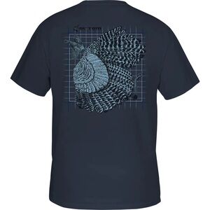 Drake Vintage Indigo Short Sleeve Tee with Turkey Wing Graphic